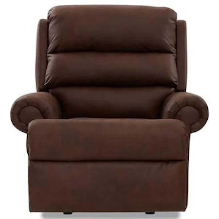 Power Reclining Chair with Rolled Arms and USB Charging Port